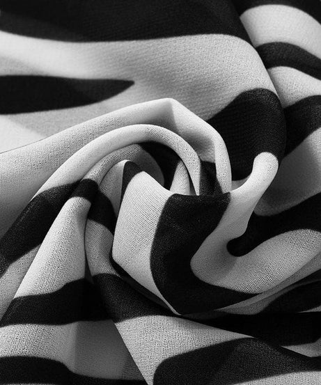 Head-Turning Zebra Print Cowl Neck Halter Maxi Dress - Chic Open Back for Fall Vacations