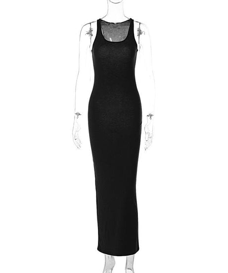 Fall Essential: Sleek & Stretchy Bodycon Maxi Dress - Your Effortless American Style Staple