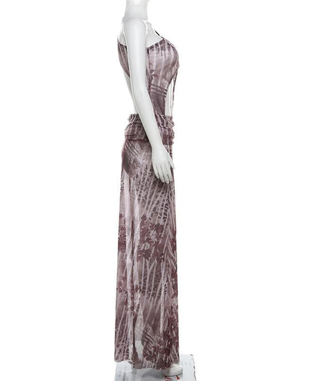 Daring Halter Cutout Maxi Dress - Your Statement Piece for Fall Events & Holiday Escapes