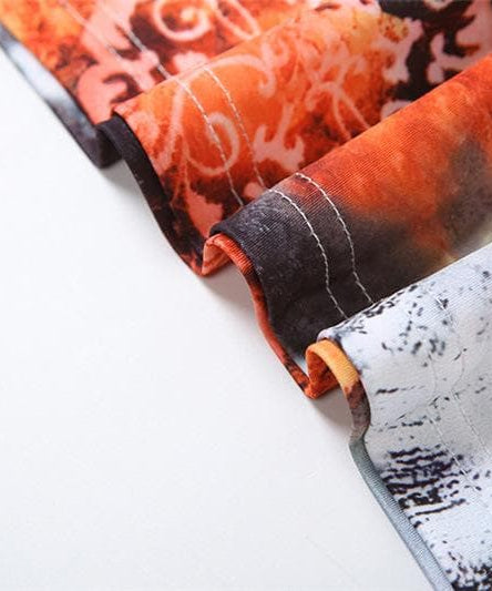 Artistic Renaissance Print Long Sleeve Maxi Dress - Fall Statement Style