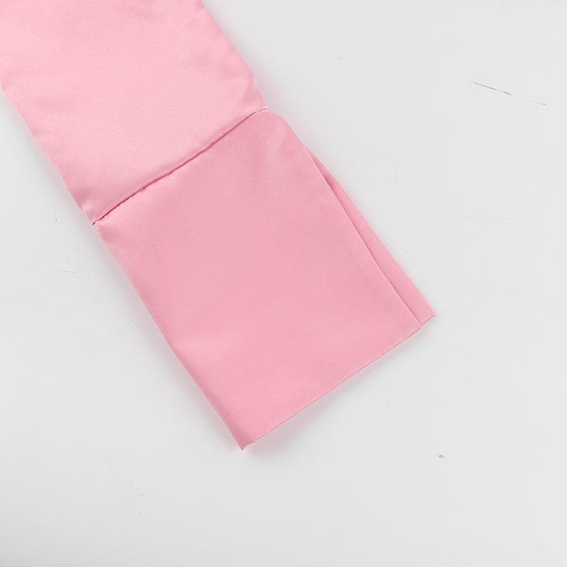 Barbiecore Pink Strapless Mini Dress with Detachable Sleeves | Holiday Party Ready