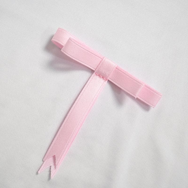 Flirty Coquette Pink Bow Sheer Mesh Mock Neck Top - Fall Layering & Party Essential