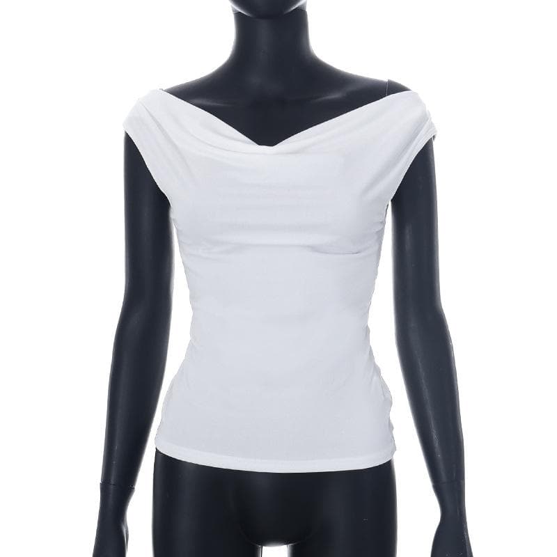 Chic Cowl Neck Sleeveless Top for Women - Effortless Fall Style & Versatile Layering
