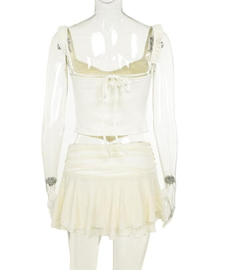 Enchanting Ruffled Corset Cami Top – Autumn Chic & Fall Layering Essential