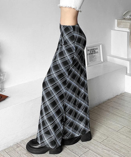 Autumn Chic Low-Rise Plaid Maxi Skirt - Effortless Flowy Silhouette
