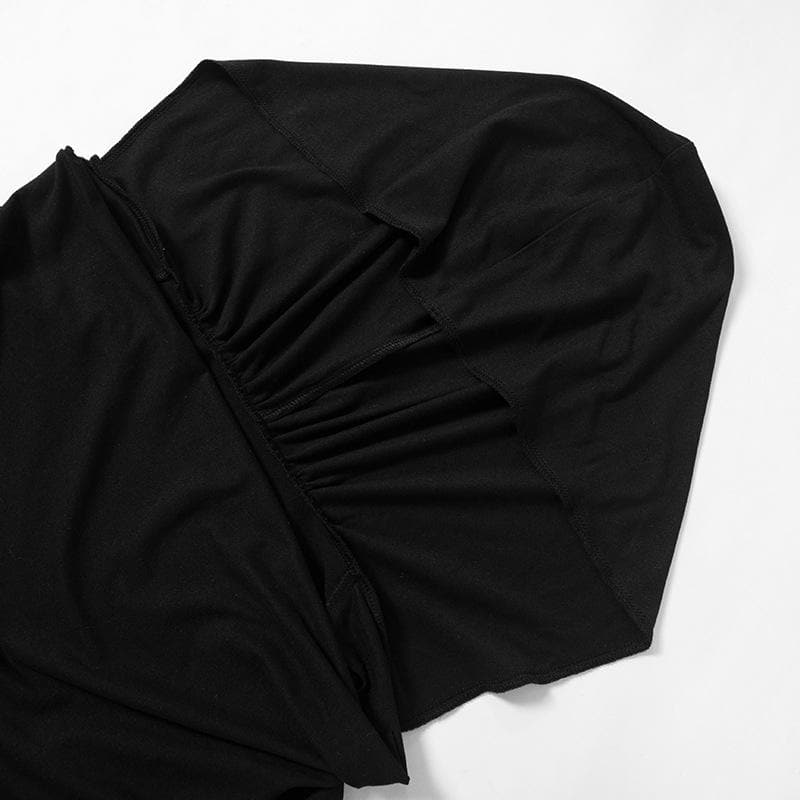 Chic Fall Flair: 2-Way Off-Shoulder Bell Sleeve Hooded Top