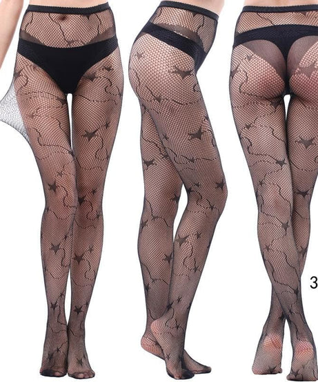 Fall & Holiday Glam: High-Waist Patterned & Fishnet Tights Collection - 12 Chic Styles