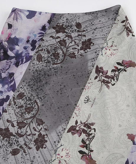 Bohemian Dream Fall Floral Patchwork Maxi Skirt for Women