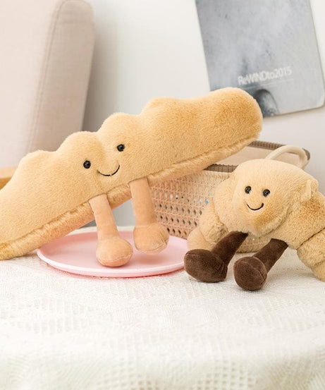 Cozy Bakery Bliss Plushies: Huggable Croissant, Toast & Pretzel Pals for Fall Comfort & Holiday Cheer