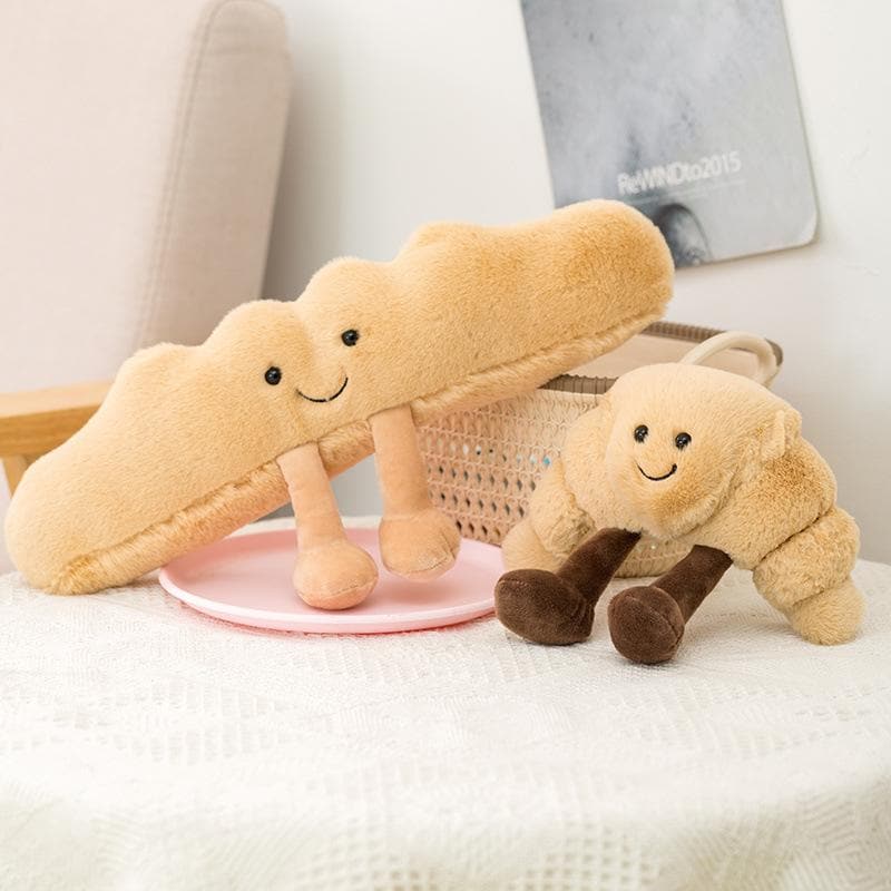 Cozy Bakery Bliss Plushies: Huggable Croissant, Toast & Pretzel Pals for Fall Comfort & Holiday Cheer