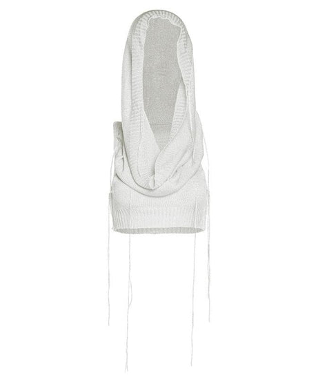 Edgy Knit Sleeveless Hooded Crop Top for Fall – Chic Streetwear Essential
