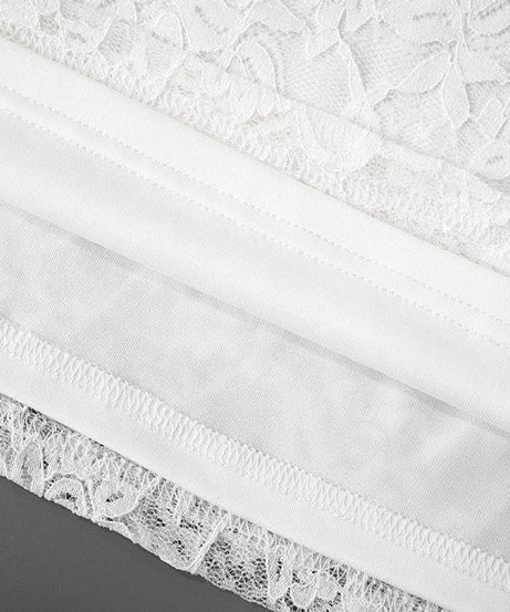 Flirty & Chic: White Lace Tie-Strap Mini Dress - Your Perfect Pick for Fall Parties & Getaways