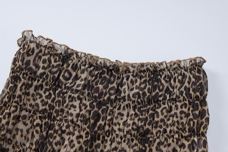 Wild Instincts Leopard Print Cami & Ruffle Shorts Set - Fall Getaway & Luxe Loungewear