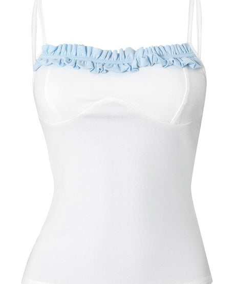 Sweet Serenity Ruffle Trim Cami Top - Effortless Fall Layering Essential