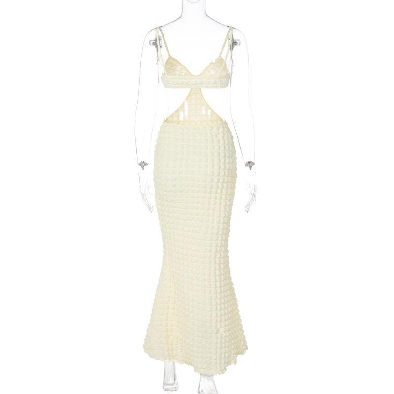 The 'IT' Girl Waffle Knit Cut-Out Midi Dress - Chic Fall Getaway & Party Essential