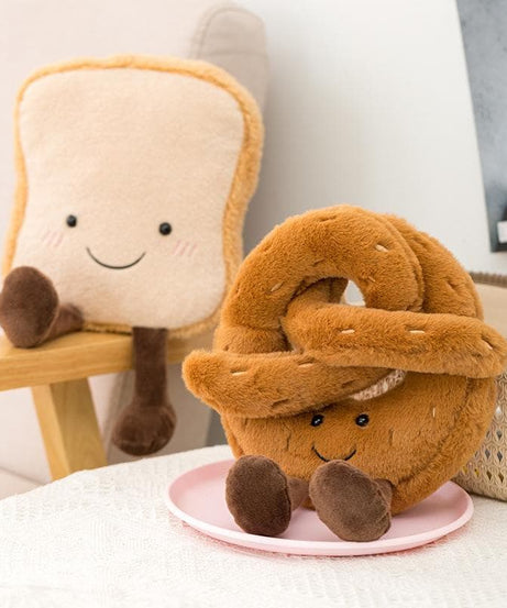Cozy Bakery Bliss Plushies: Huggable Croissant, Toast & Pretzel Pals for Fall Comfort & Holiday Cheer