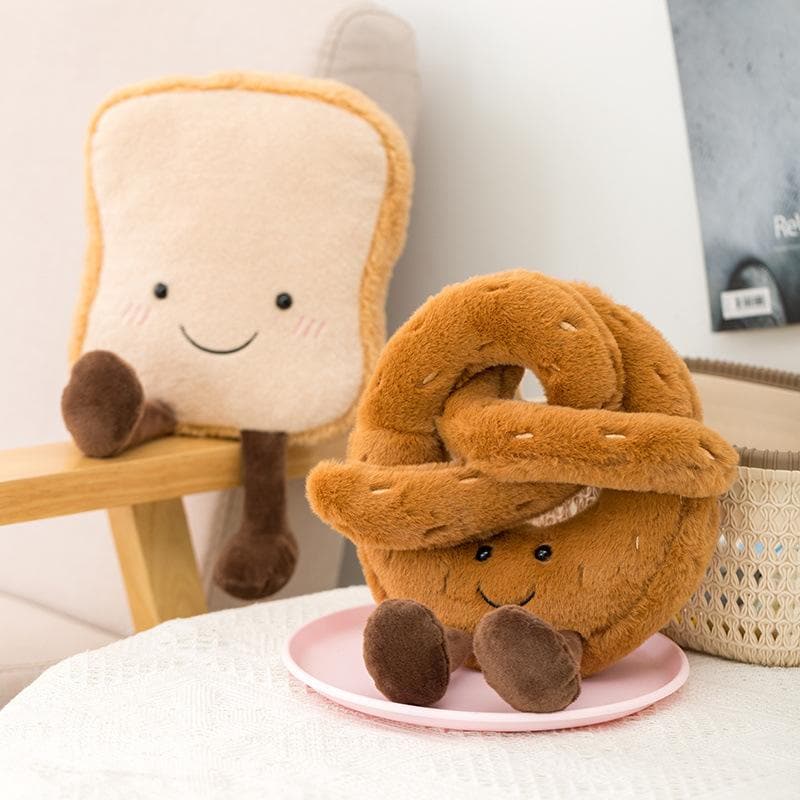Cozy Bakery Bliss Plushies: Huggable Croissant, Toast & Pretzel Pals for Fall Comfort & Holiday Cheer