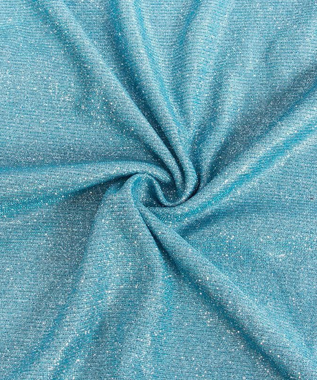 Dazzling Sky Blue Glitter One-Shoulder Bodycon Mini Dress - Fall & Holiday Party Ready