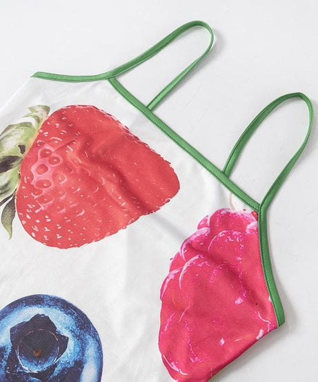 Y2K Fruit Pop Slip Mini Dress | Tropical Getaway & Resort Chic for American Women