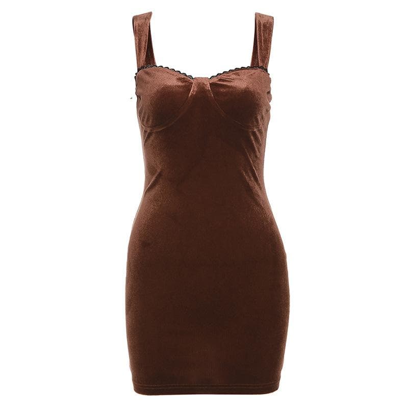 Sultry Black Velvet Bodycon Mini Dress with Lace Sweetheart Neckline | Your Fall & Holiday Party Essential