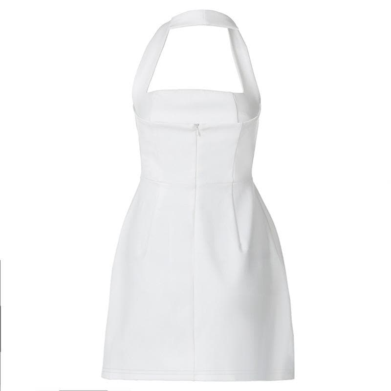 The Essential Little White Halter Mini Dress | Chic & Versatile for Fall Events & Resort Getaways
