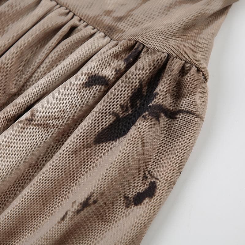 The Enchantress Asymmetrical Midi Dress | Boho Print Cowl Neck for Fall