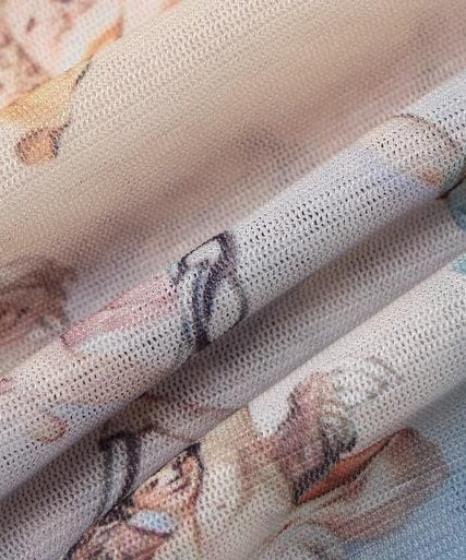 Divine Renaissance Angelic Ruched Mesh Mini Dress - Fall Party & Holiday Ready