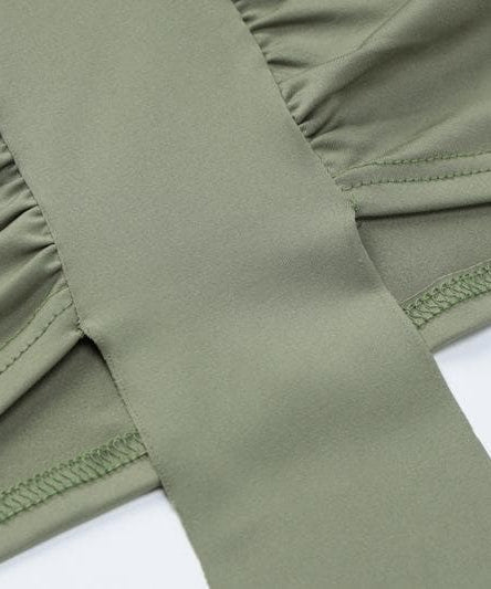 Trendy Fall Nights: Ruched Off-Shoulder Crop Top & Asymmetrical Mini Skirt Set