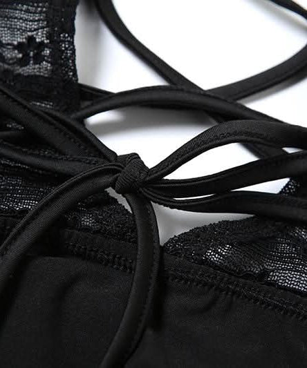 Sultry Black Lace Off-Shoulder Mini Dress | Corset-Tie Cut-Out | Fall Party & Halloween Ready