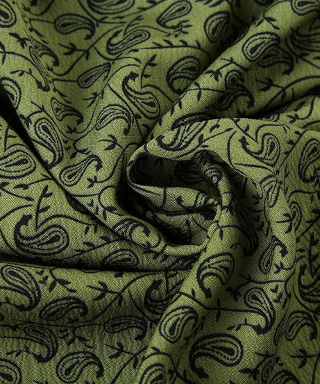 Boho Chic Patchwork Maxi Skirt - Effortless Green Style for Fall