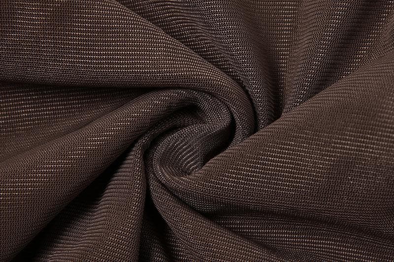 Fall Glamour: Mocha Rose Halter Mini Dress - Ruched Bodycon with Dramatic Ruffled Sashes