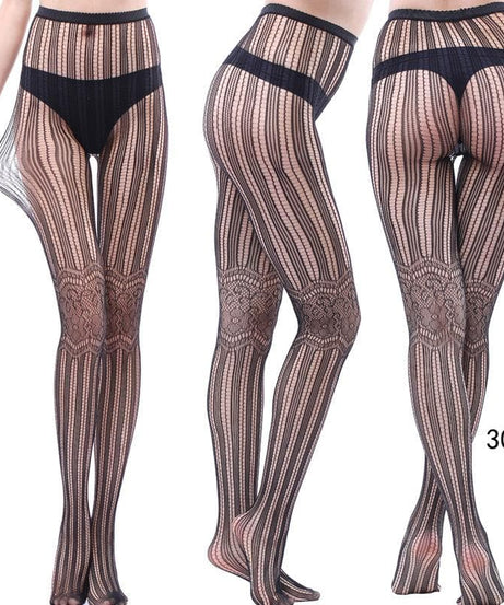 Fall & Holiday Glam: High-Waist Patterned & Fishnet Tights Collection - 12 Chic Styles