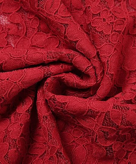 Sultry Red Lace Maxi Dress | Backless & Figure-Flattering for Fall & Holiday Glamour