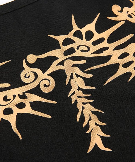 Edgy Y2K Backless Graphic Cami Top - Square Neck Crop for Fall