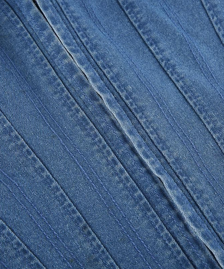 Y2K Edgy Denim Corset Top | Strapless Sweetheart Bustier for Fall Style