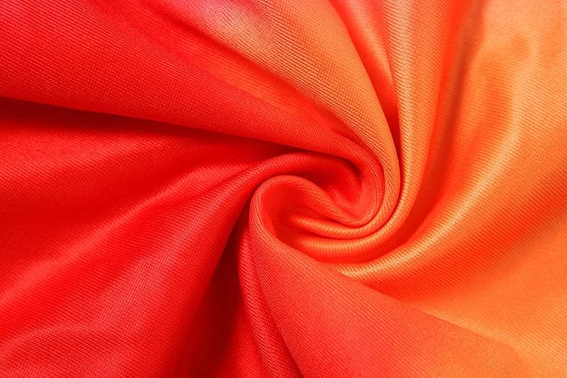 Vibrant Sunset Ombre Halter Mini Dress - Chic Ruched Bodycon for Fall Parties & Getaways