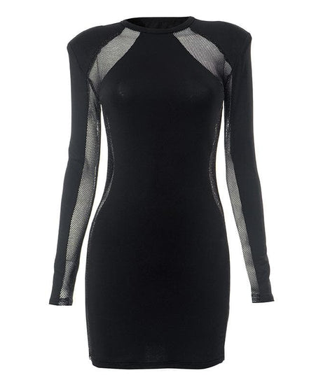 Head-Turning Fishnet Mesh Long Sleeve Bodycon Mini Dress – Your Essential Fall & Party Season Statement Piece