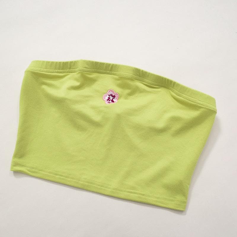 Y2K Chic: Vibrant Lime Green Flare Pant & Tube Top Matching Set – Your Go-To Fall Athleisure Vibe
