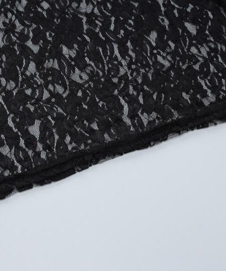 Bewitching Black Lace Halter Mini Dress - Your Secret to Sizzling Autumn Nights & Halloween Charm