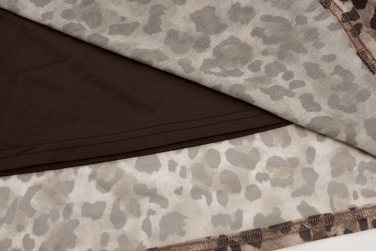 Sultry Leopard Print Mesh Tube Midi Dress with High Slit - Fall & Holiday Party Ready