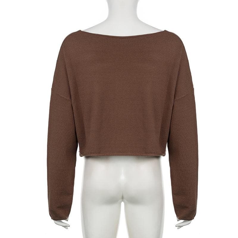 Cozy Mocha Knit Cropped Sweater – Your Chic Fall & Winter Essential