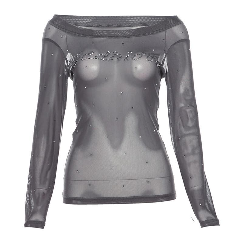 Sparkle & Sheer Off-Shoulder Top: Your Daring Fall & Holiday Statement Piece