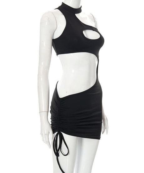Daring Black Cut-Out Bodycon Mini Dress - Your Ultimate Fall & Holiday Party Statement