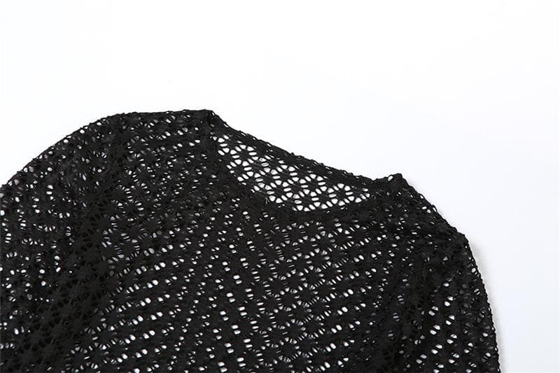 Radiant Bloom Crochet Knit Crop Top & Flared Pants Set - Your Chic Winter Escape Essential