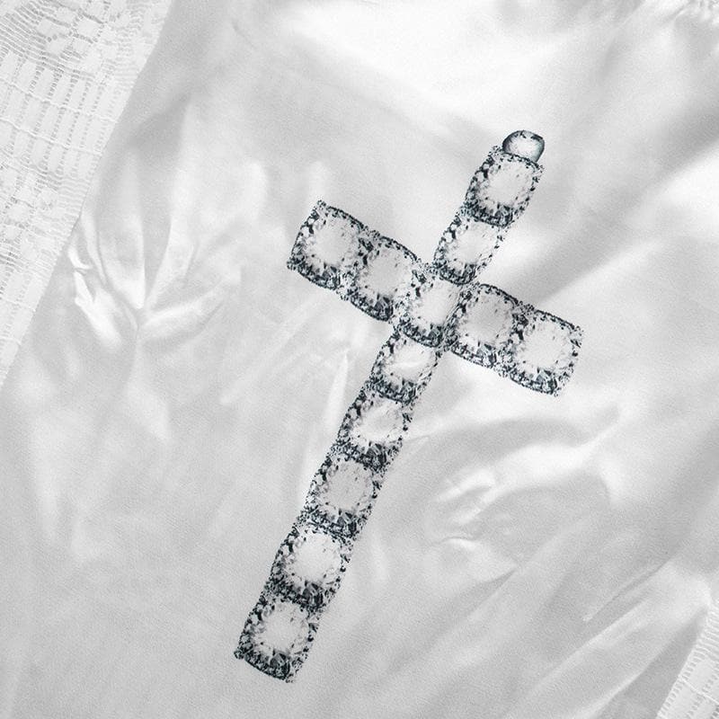 Angels Whisper Y2K Ethereal Halter Crop Top & Mini Skirt Set - Perfect for Fall Parties & Halloween