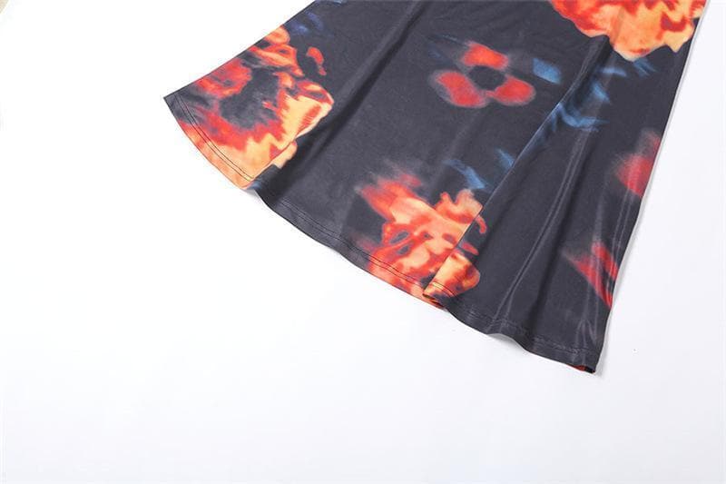 Stunning Fall Bloom Cowl Neck Maxi Dress for Women - Chic Bodycon Evening Wear