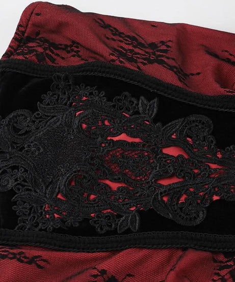 Sultry Enchantress: Velvet & Crimson Embroidered Halter Maxi Dress for Fall & Holiday Soirées