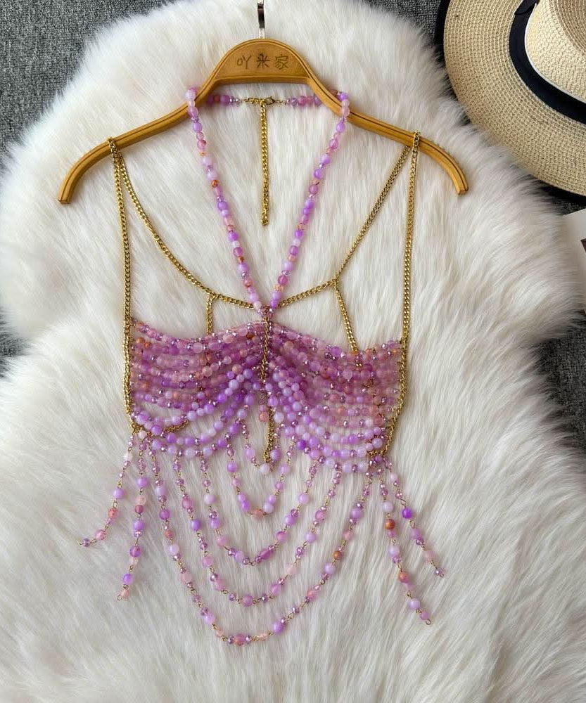 Emerald Dream Beaded Halter Top | Dazzling Resort & Festival Statement Piece for Women