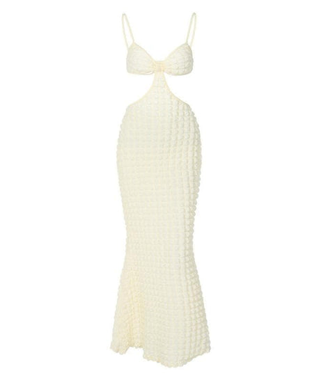 The 'IT' Girl Waffle Knit Cut-Out Midi Dress - Chic Fall Getaway & Party Essential