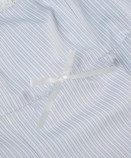 Sweetheart Striped Lace Cami Top with Bow - Perfect Fall Layering & Y2K Chic